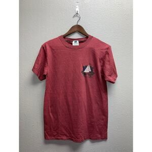 Vintage Fort Walton Shirt Beach Sailboat Red Striped Tee 1990s VTG 90s Medium